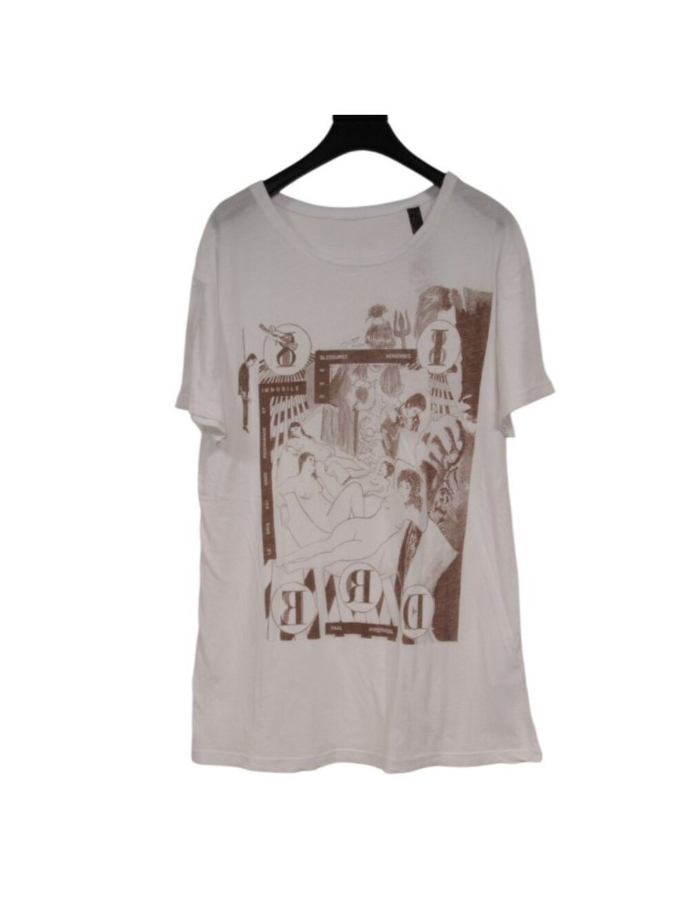 Enfants Riches Deprimes Bath House T Shirt Size Large White  BrownCotton ERD Log